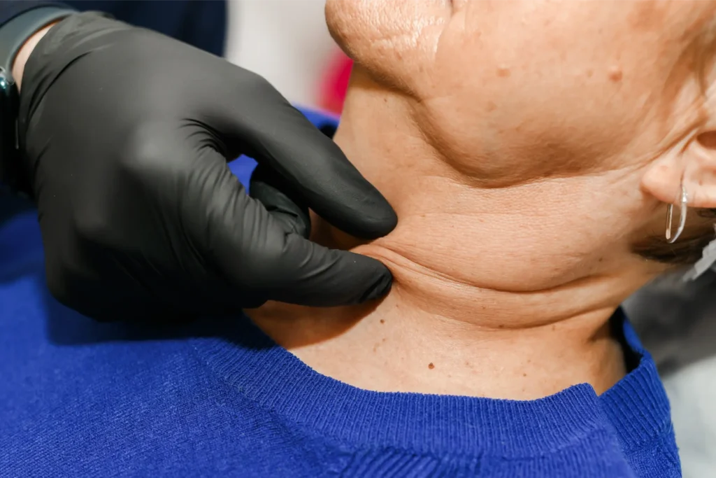 Assessing a patient's neck