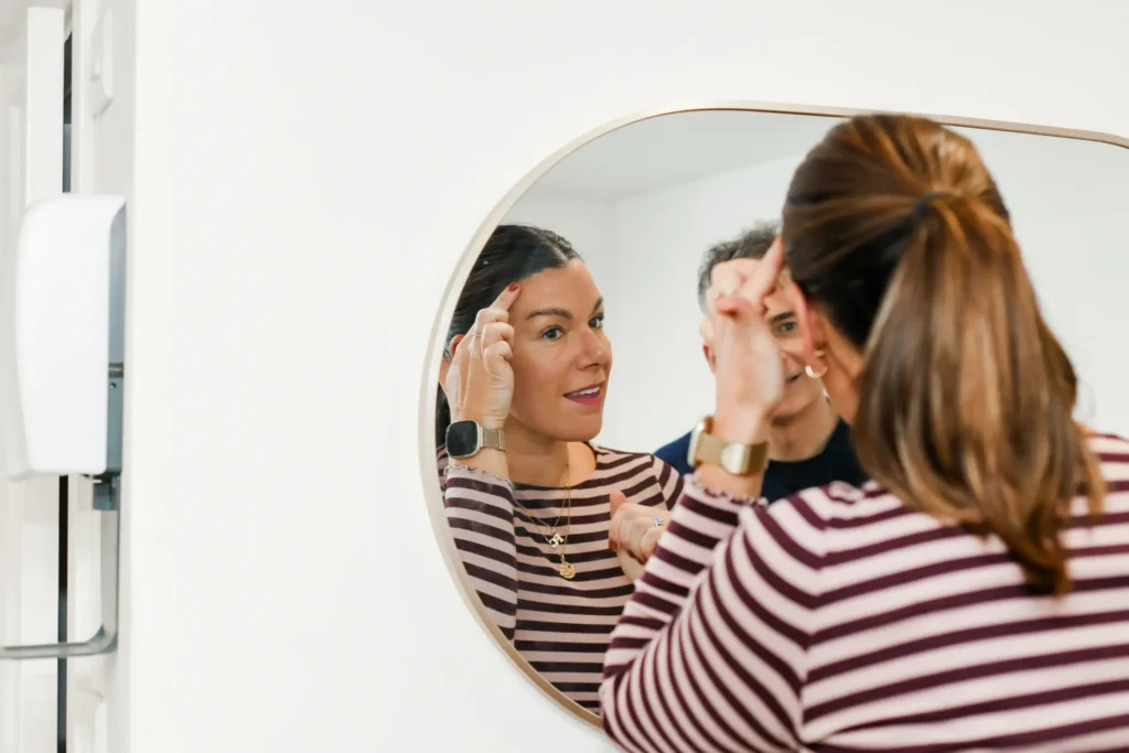 Performing a consultation for an eyebrow lift