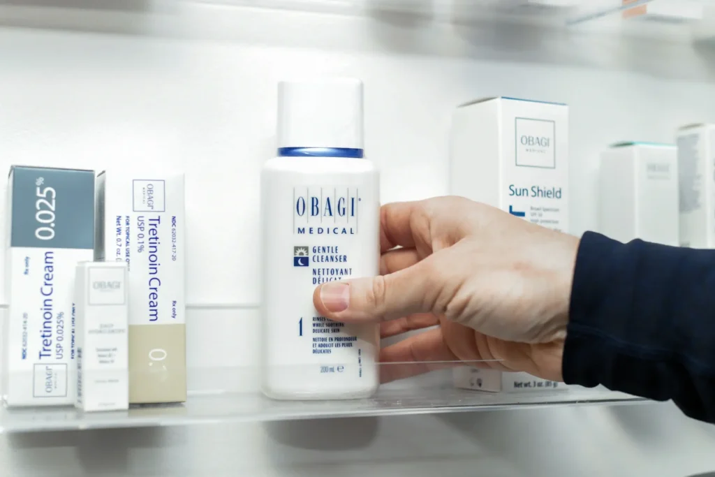 Obagi Medical products bottle on a shelf