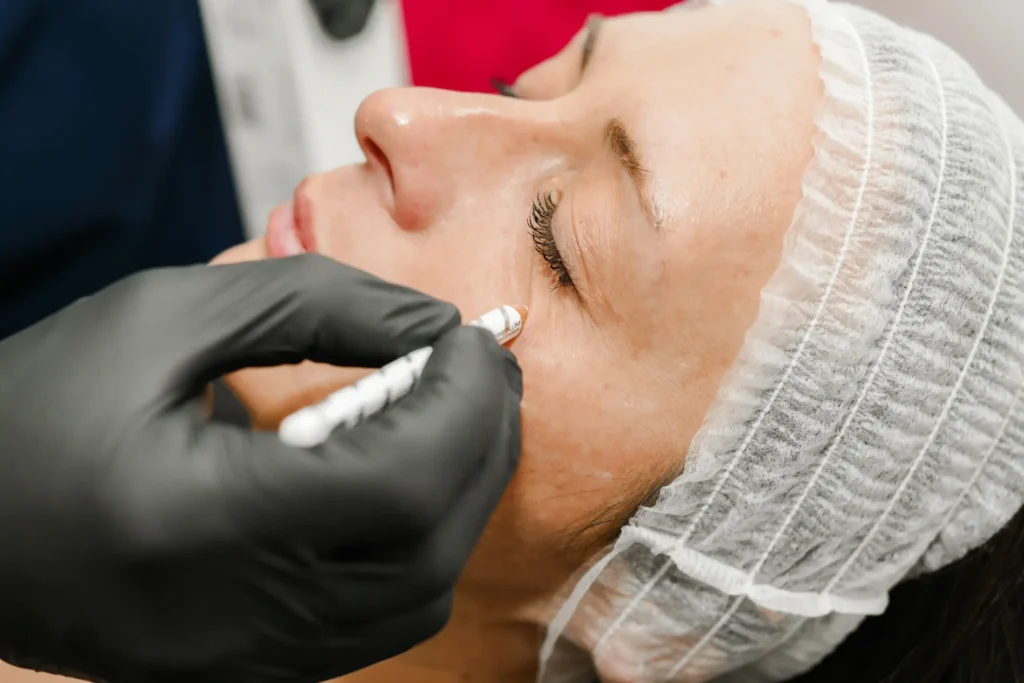 Preparing for under eye treatment