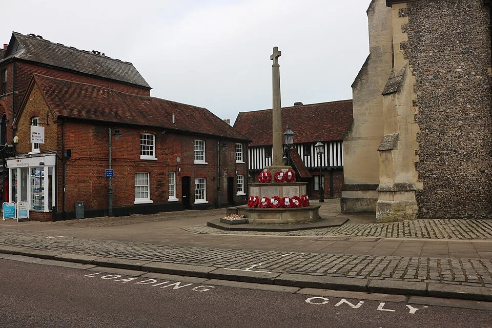 Berkhamsted war memorial near the town centre
